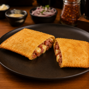 Pastel de Calabresa com Queijo