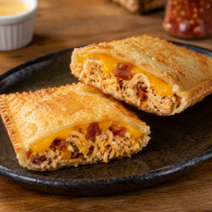 Pastel de Frango com Cheddar e Bacon
